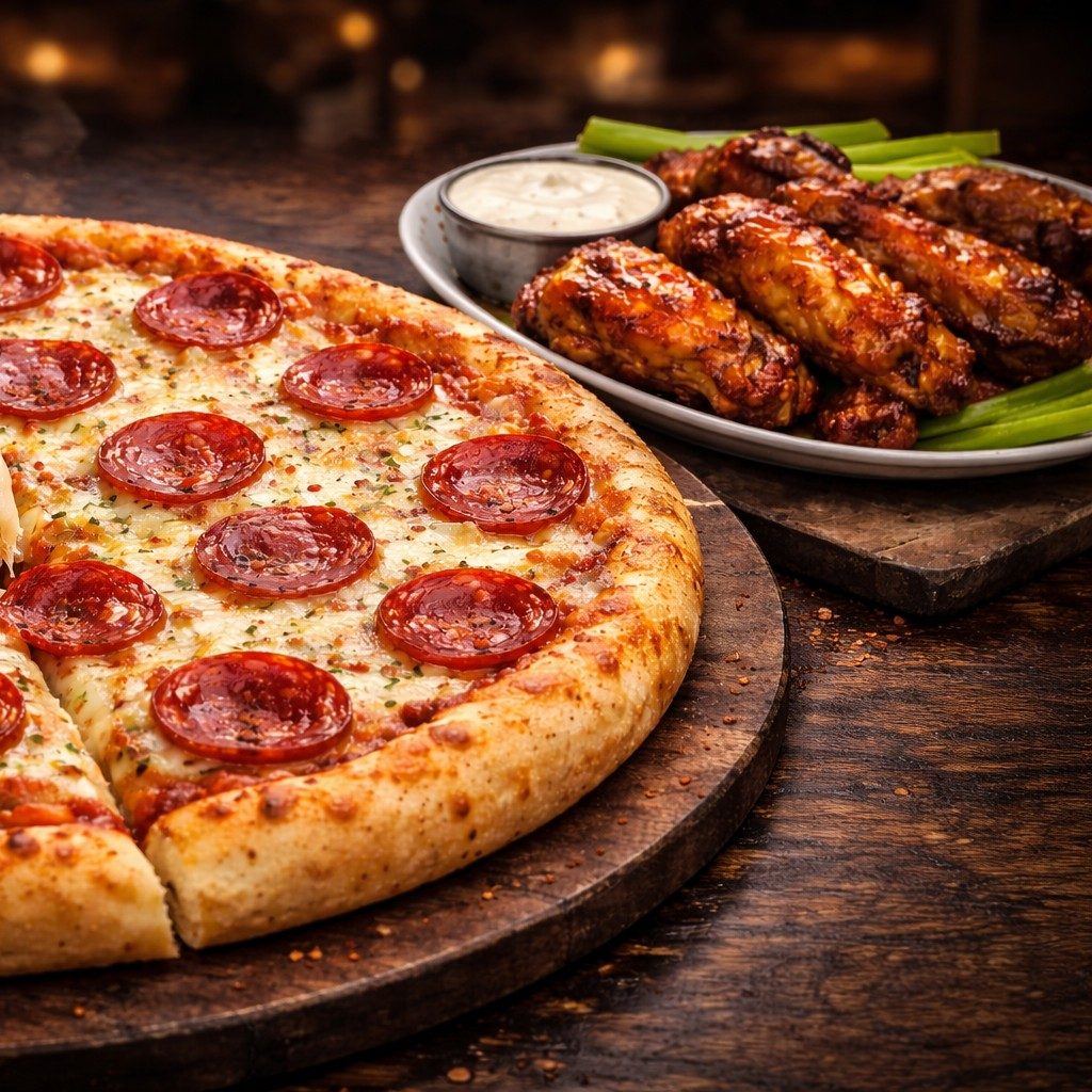 Pizza & Wings Meal.