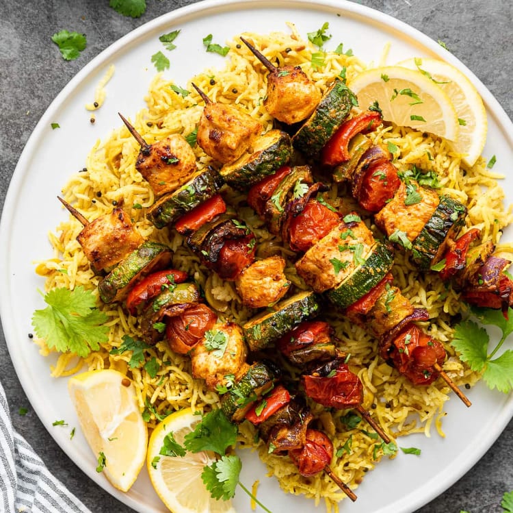 Chicken Kabob Dinner.