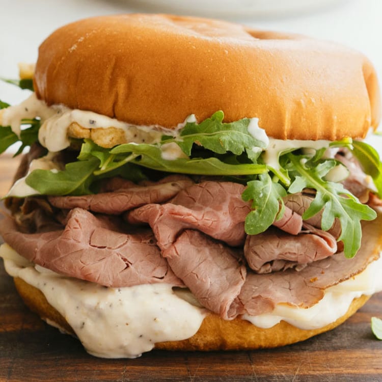 Gourmet Roast Beef & Cheese Sub.