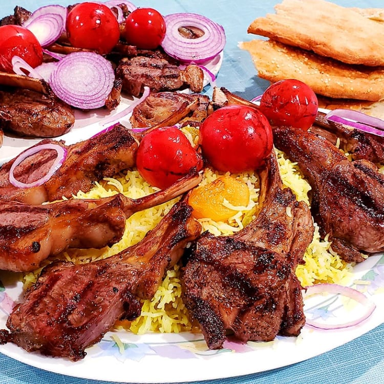 Lamb Kabob Dinner.