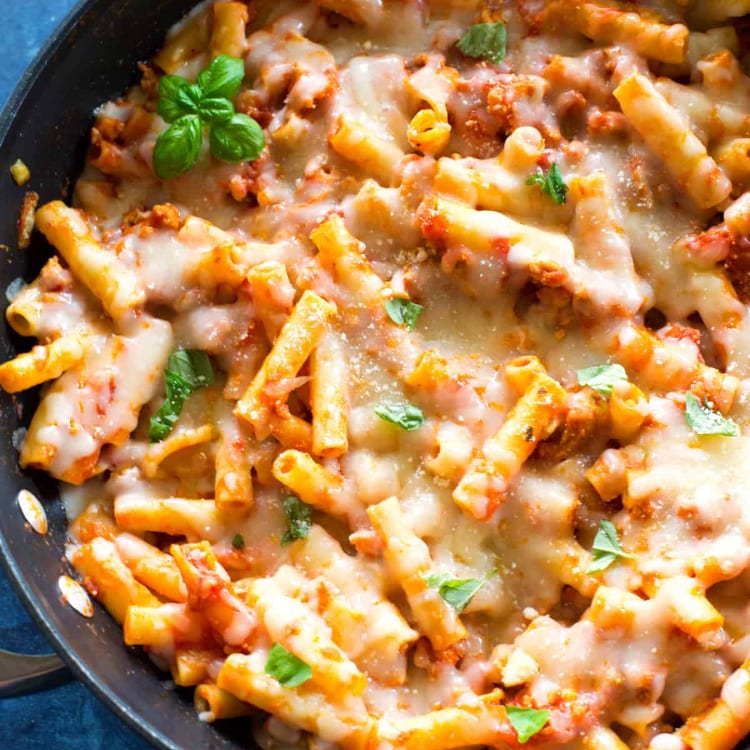 Chicken Parmesan Pasta.